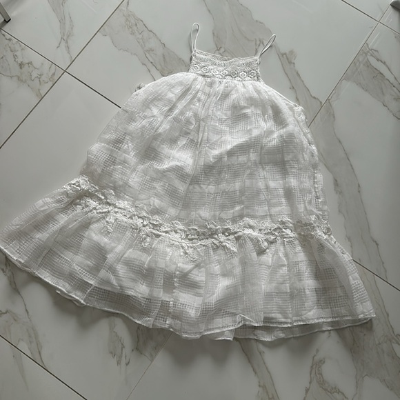 NWT ZARA Lace Halter Swing Babydoll Mini Dress White Size XS or Size S festival - Picture 4 of 10